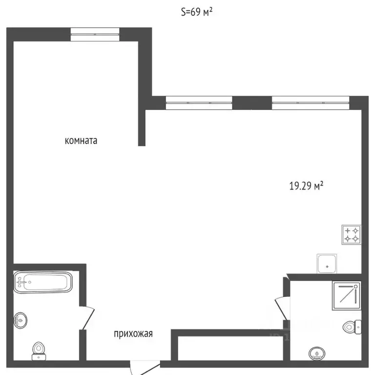 2-к кв. Москва ул. Лобачевского, 120к1 (69.0 м) - Фото 1