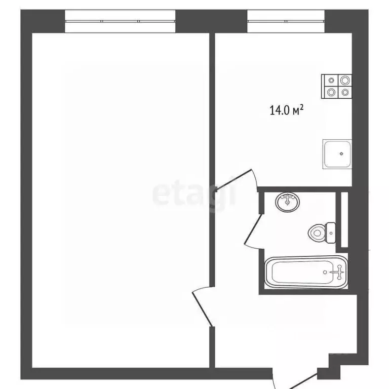 1-к кв. Ярославская область, Ярославль проезд 2-й Брагинский, 22 (32.4 ... - Фото 1