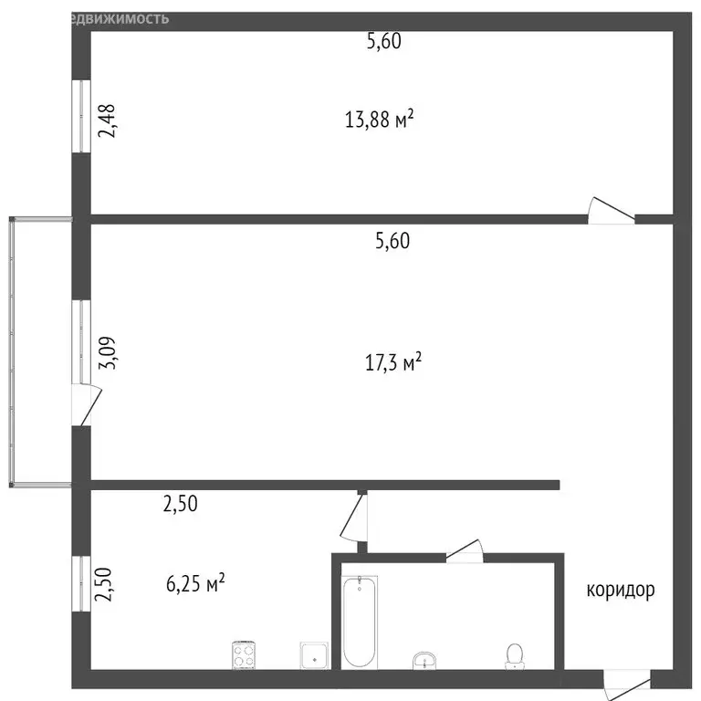 2-комнатная квартира: Ачинск, 4-й микрорайон, 1 (44.9 м) - Фото 1