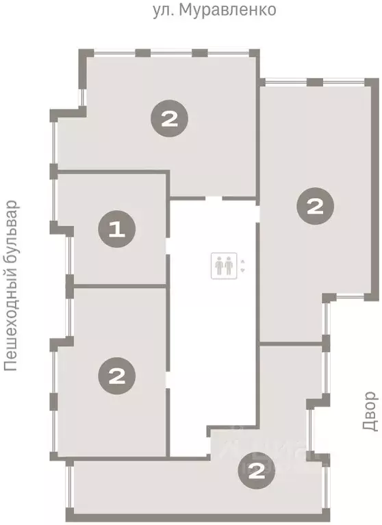 1-к кв. Тюменская область, Тюмень ул. Муравленко, 9к3 (42.88 м) - Фото 1