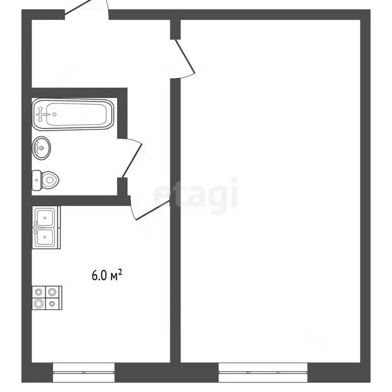 1-к кв. Москва Башиловская ул., 1К1 (32.0 м) - Фото 2