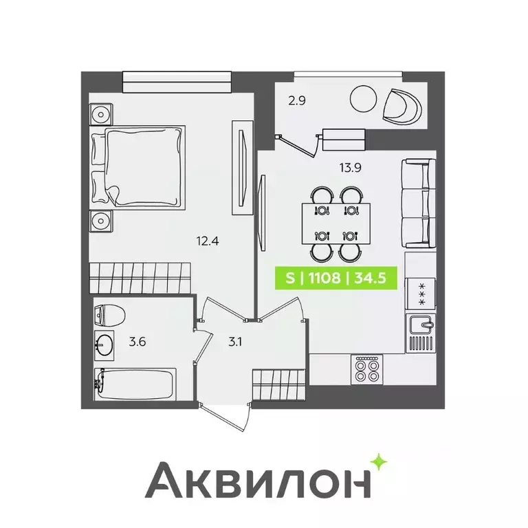 1-к кв. Санкт-Петербург Планерная ул., 87к1 (34.5 м) - Фото 0