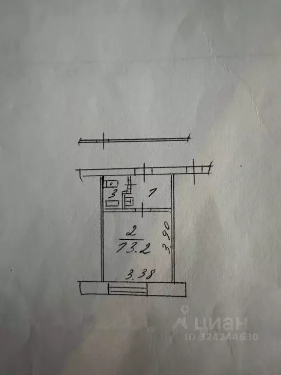 1-к кв. Липецкая область, Липецк просп. Победы, 74 (18.6 м) - Фото 2