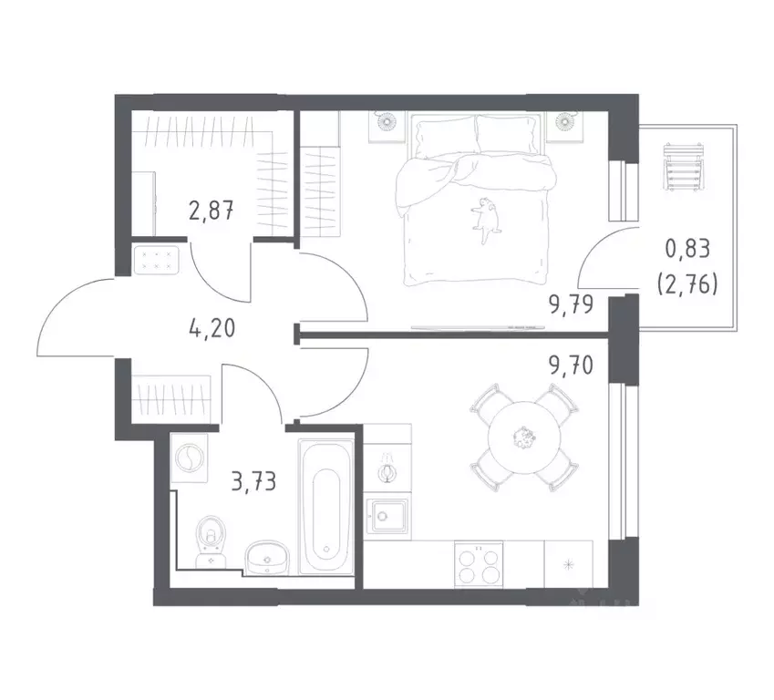 1-к кв. Башкортостан, Уфа Дема жилрайон, Новая Дема жилой комплекс, ... - Фото 0