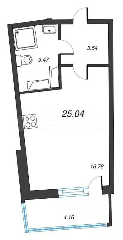 2-к. квартира, 64,9 м, 14/26 эт. - Фото 0