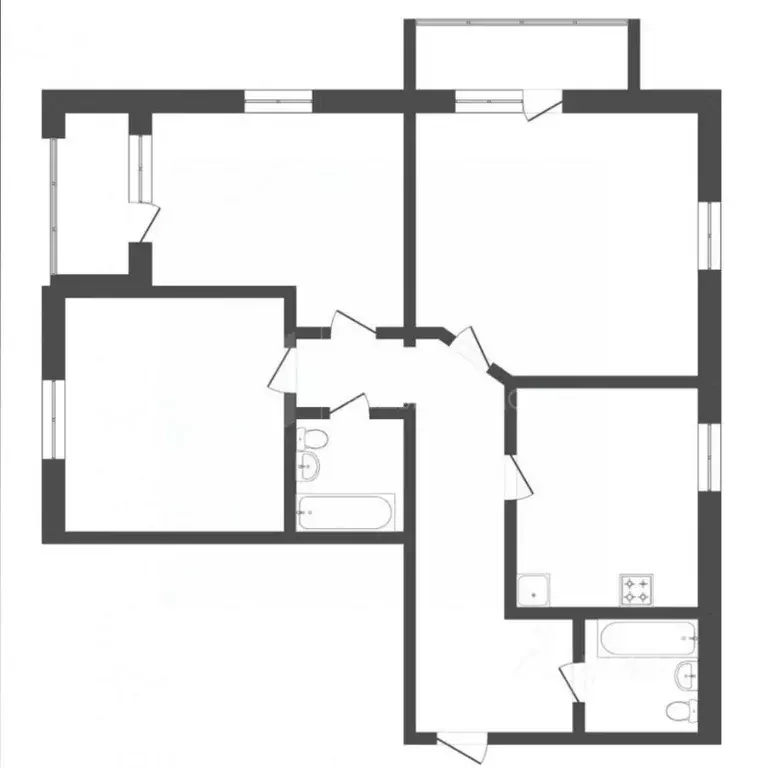 3-к кв. Тюменская область, Тюмень ул. Дружбы, 73 (89.0 м) - Фото 2