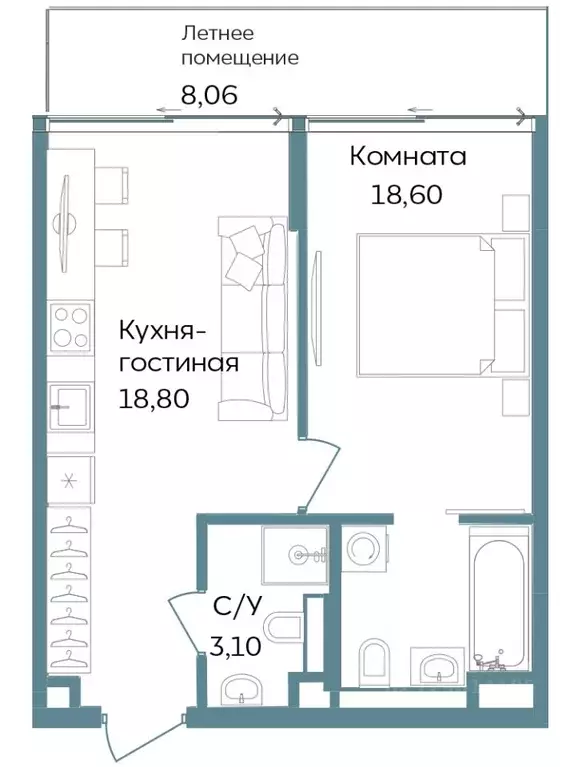 1-к кв. Крым, Саки ул. Морская (48.56 м) - Фото 0