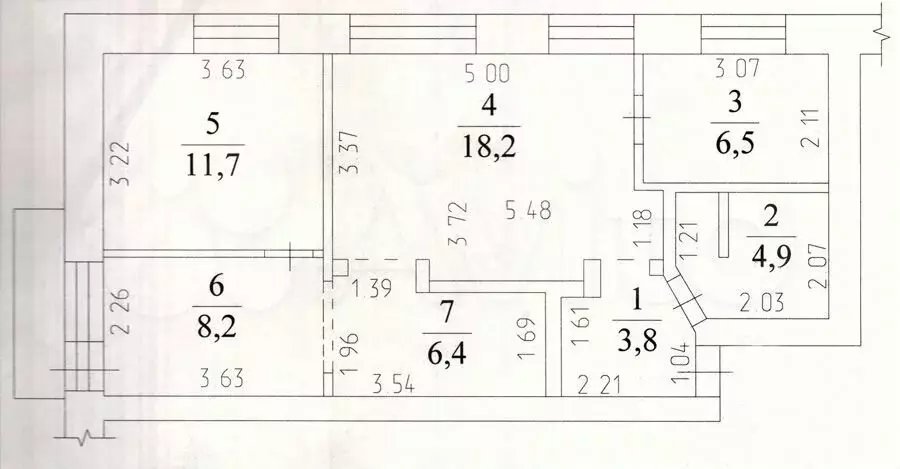 4-к. квартира, 59,7 м, 5/5 эт. - Фото 0