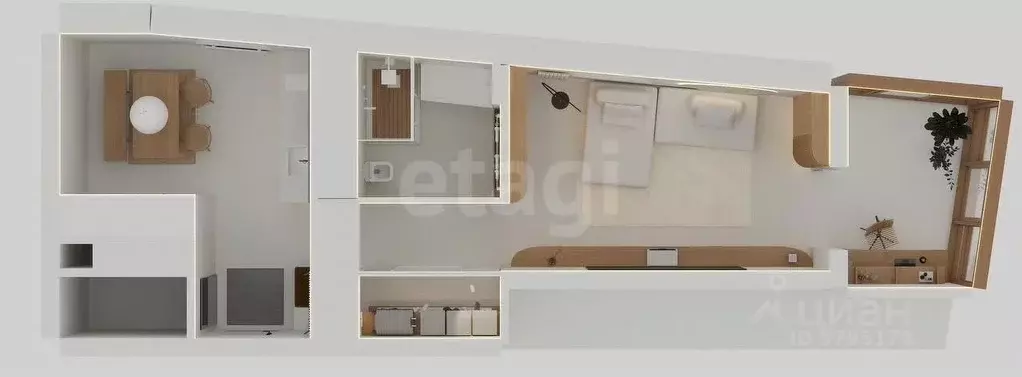 1-к кв. Татарстан, Казань Горки-3 мкр, Экопарк Дубрава мкр, ул. ... - Фото 1