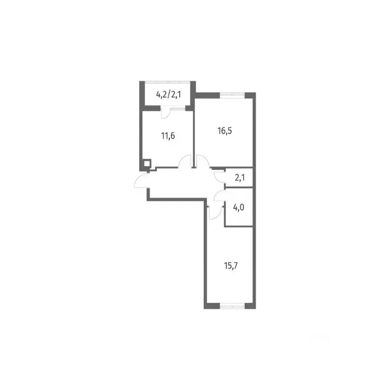 2-к кв. Калининградская область, Гурьевск ул. Имени Романа Руденко, ... - Фото 1