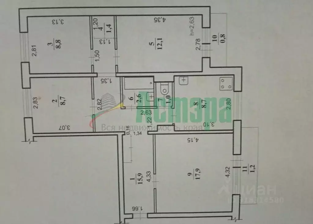 4-к кв. Забайкальский край, Чита ул. Шилова, 89 (77.1 м) - Фото 1