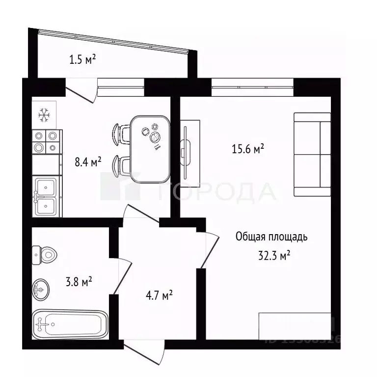 1-к кв. Новосибирская область, Новосибирск 1-я Чулымская ул., 112/4 ... - Фото 2