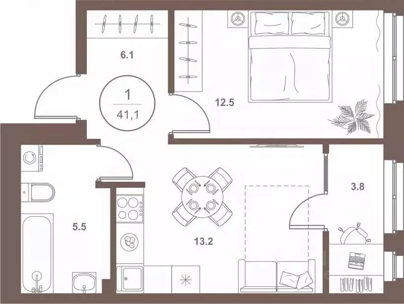 1-к кв. Пензенская область, Пенза Арбеково жилрайон, Дальнее Арбеково ... - Фото 2