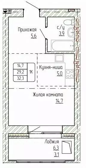 1-к кв. Алтайский край, Новоалтайск ул. Титова, 6 (32.3 м) - Фото 0