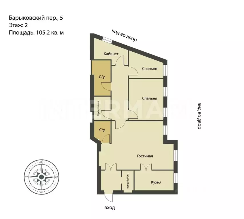 4-к кв. москва барыковский пер, 5 (105.2 м) - Фото 1