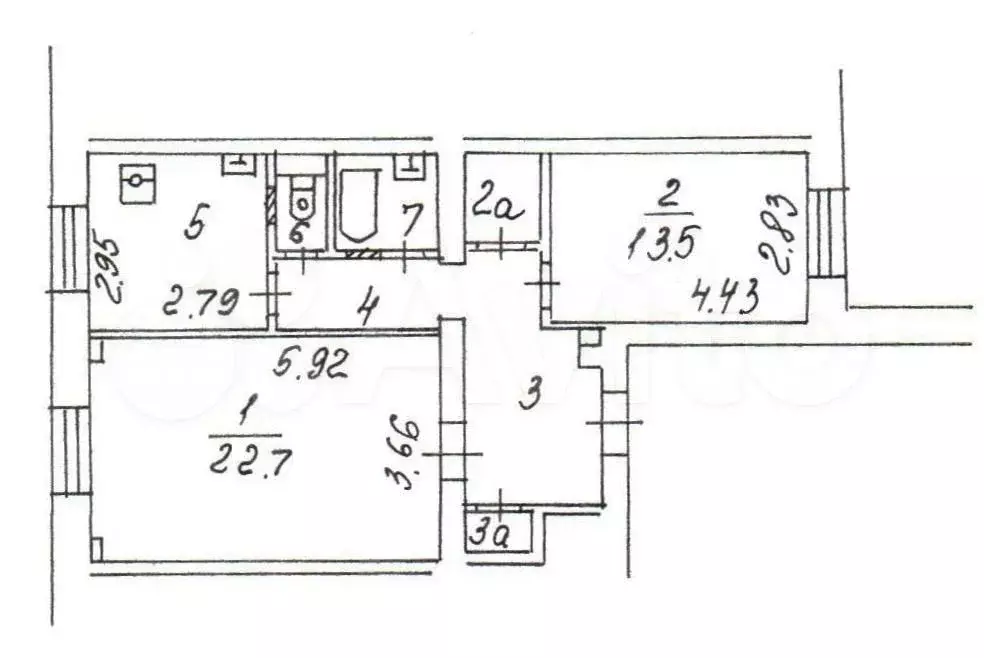 2-к. квартира, 63 м, 5/8 эт. - Фото 0