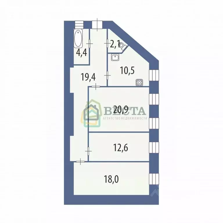 3-к кв. Санкт-Петербург 3-я Васильевского острова линия, 26 (87.9 м) - Фото 2