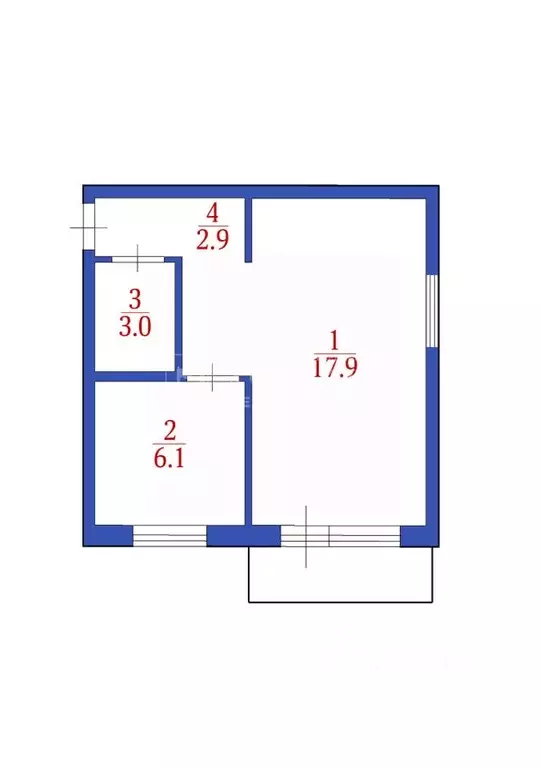 1-к кв. Кемеровская область, Кемерово Красноармейская ул., 99а (30.8 ... - Фото 2