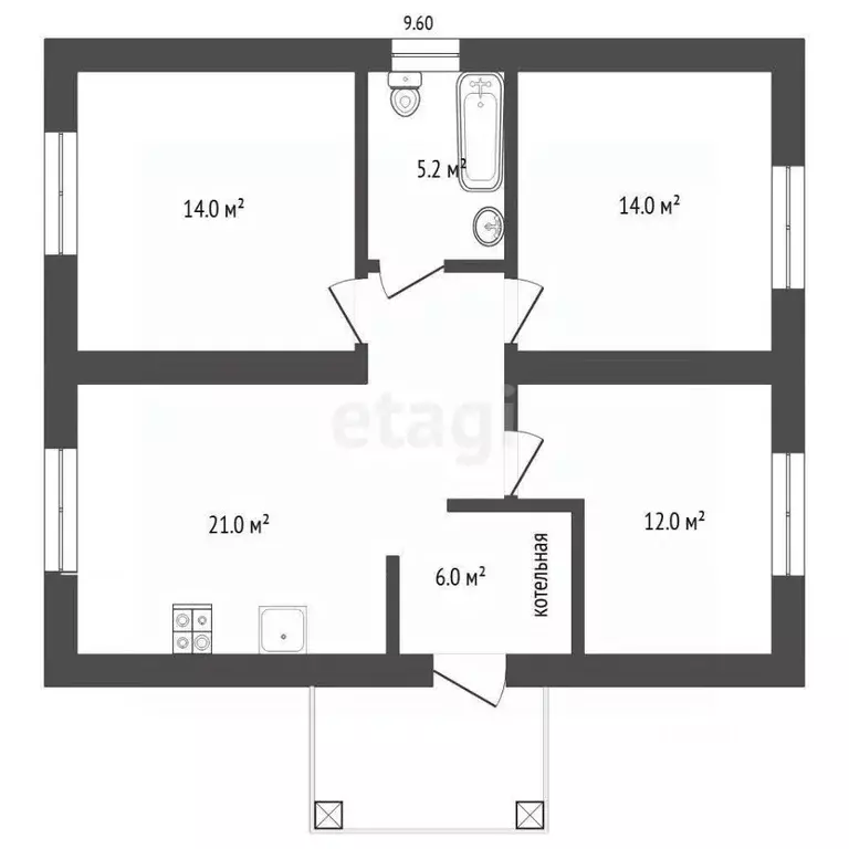 Дом в Свердловская область, Талицкий городской округ, пос. Троицкий ... - Фото 2