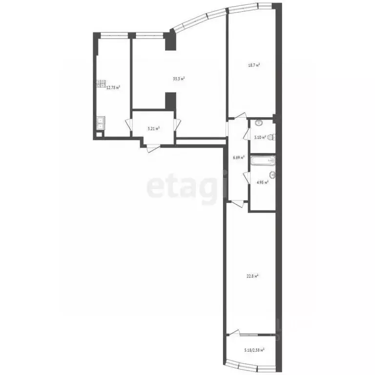 4-к кв. Ростовская область, Ростов-на-Дону Береговая ул., 6 (114.0 м) - Фото 1