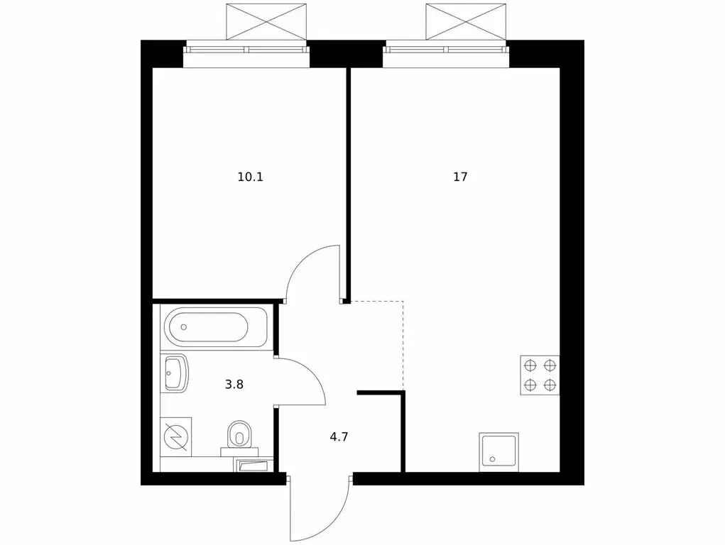 1-комнатная квартира: Боброво, ЖК Восточное Бутово (35.3 м) - Фото 1