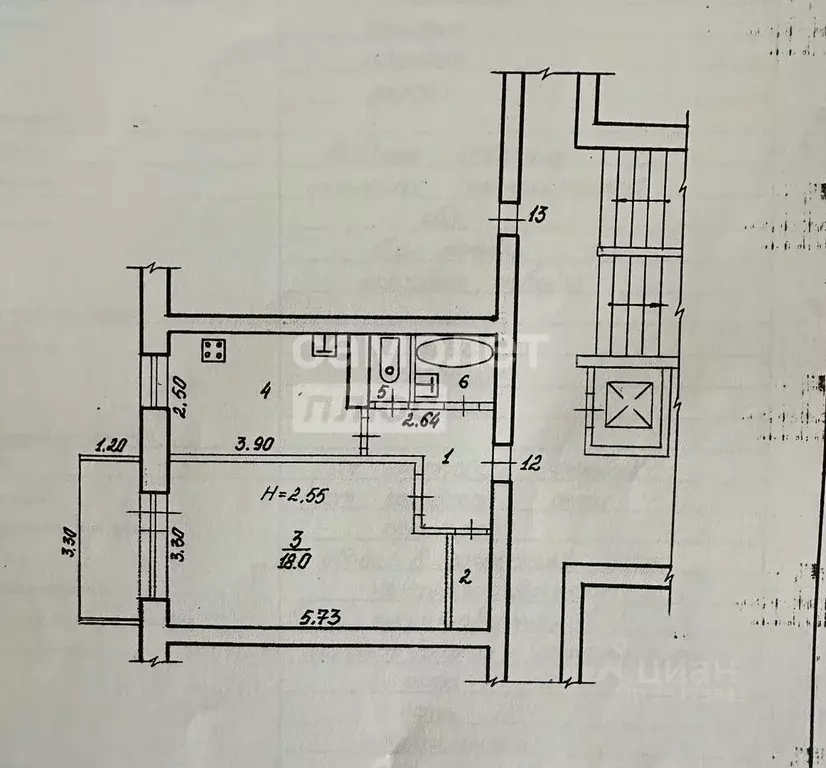 1-к кв. Волгоградская область, Волгоград Казахская ул., 10 (36.2 м) - Фото 2