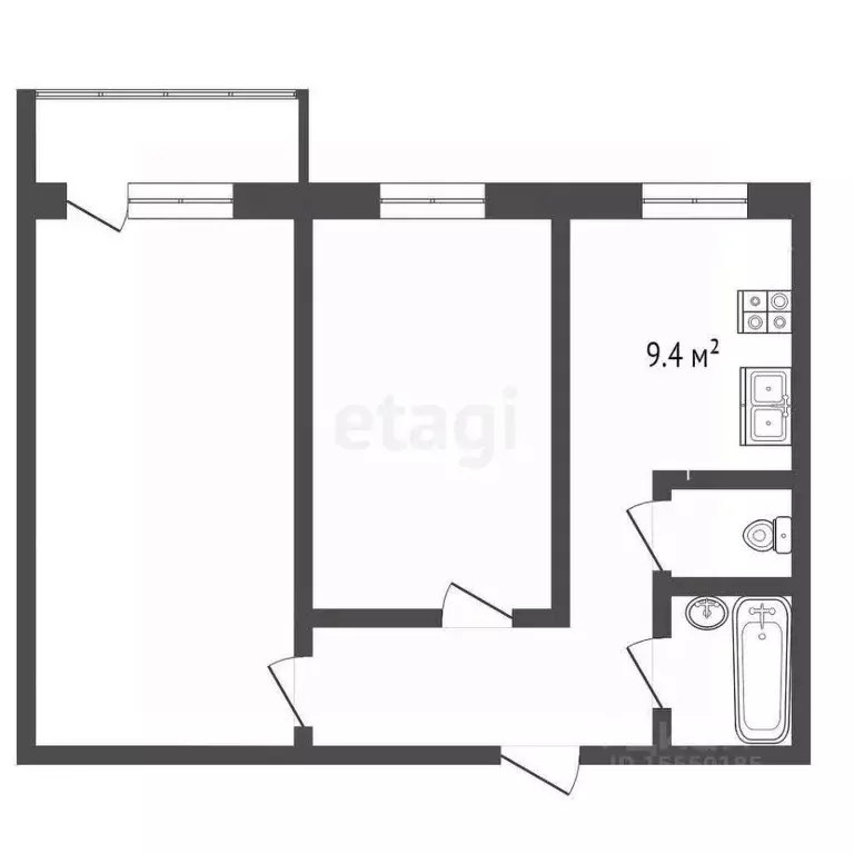 2-к кв. Самарская область, Самара Московское ш., 145 (49.0 м) - Фото 1