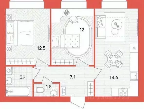 2-к кв. Пензенская область, Пензенский район, Мичуринский сельсовет, ... - Фото 1