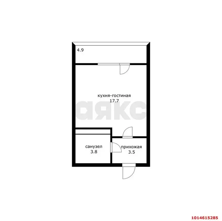 Квартира-студия: Краснодар, улица имени Героя Ростовского, 8 (30 м) - Фото 0