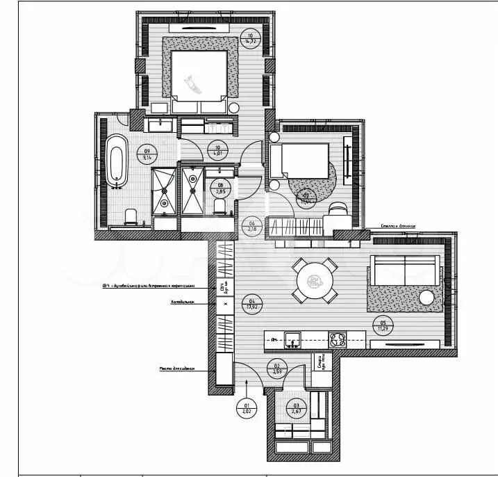 3-к. квартира, 82,5 м, 2/5 эт. - Фото 0