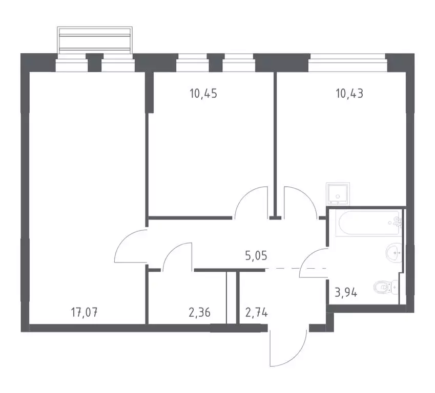 2-комнатная квартира: село Лайково, микрорайон Город-Событие, ЖК ... - Фото 1