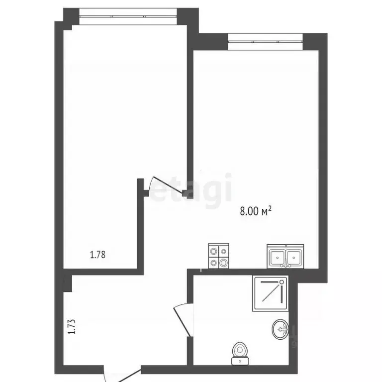 1-к кв. Крым, Ялта ул. Дражинского, 48 (51.0 м) - Фото 1