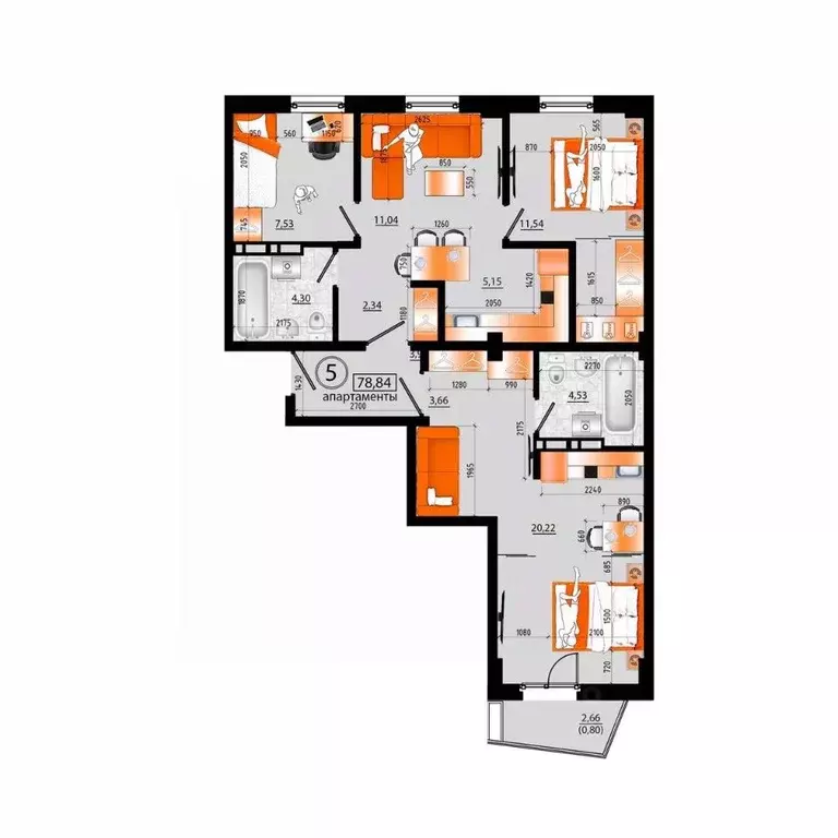 1-к кв. Приморский край, Владивосток Санрайс жилой комплекс (78.04 м) - Фото 1