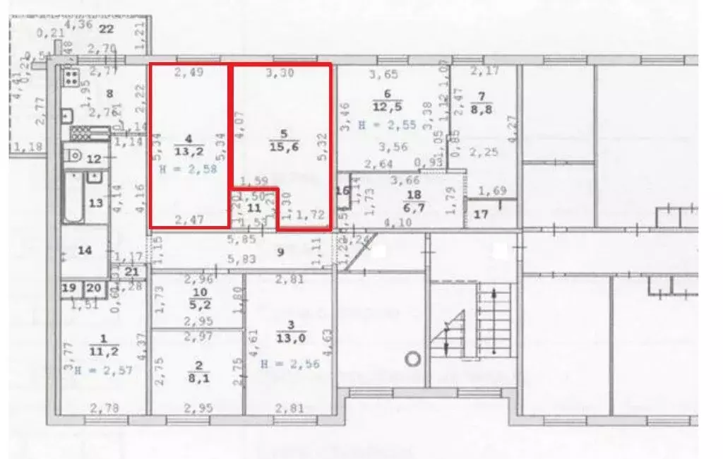 2к в 5-комнатной квартире (15.6 м) - Фото 2