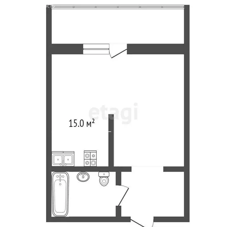 Квартира-студия: Патрушева, улица Александра Пушкина, 14 (31 м) - Фото 0
