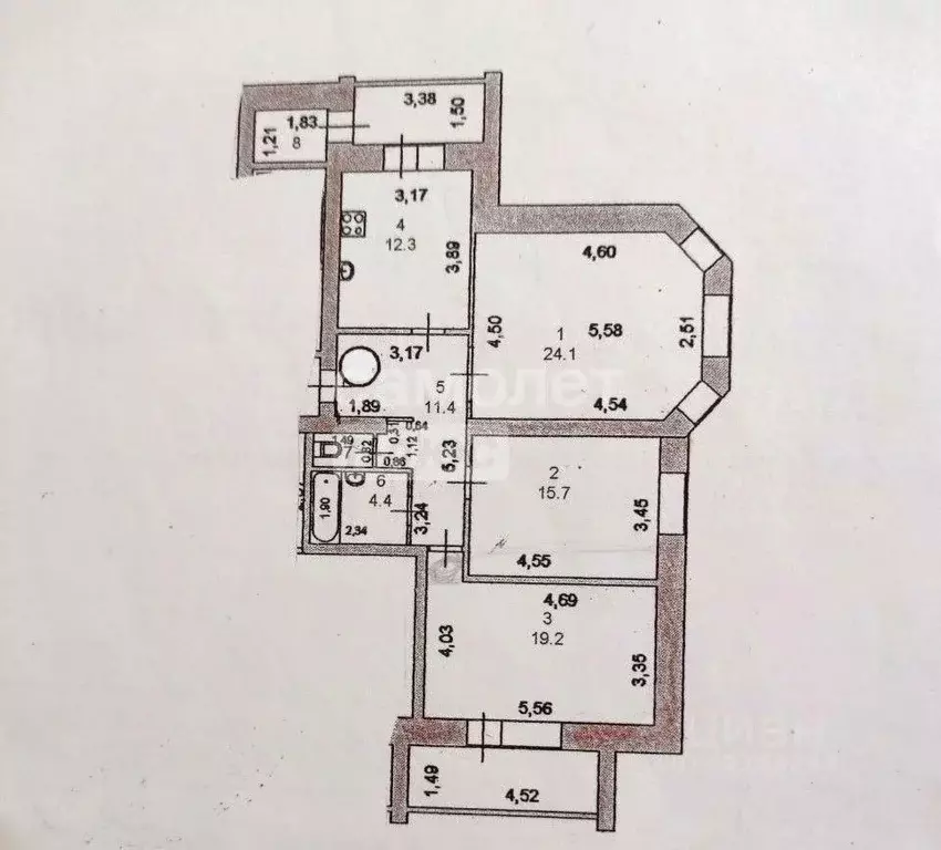 3-к кв. Марий Эл, Йошкар-Ола ул. Зарубина, 40А (96.4 м) - Фото 2