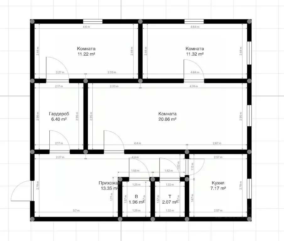 3-к кв. Кабардино-Балкария, Нальчик ул. Бехтерева (80.0 м) - Фото 1