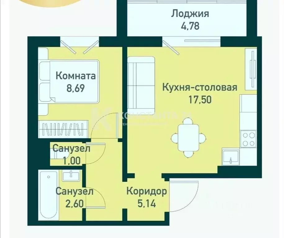 1-к кв. Челябинская область, Челябинский городской округ, пос. ... - Фото 2