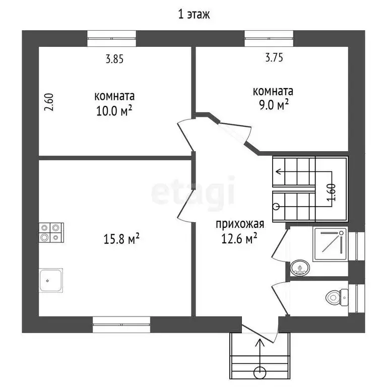 Дом в Коктебель, улица Ахматовой, 2А (101.7 м) - Фото 1