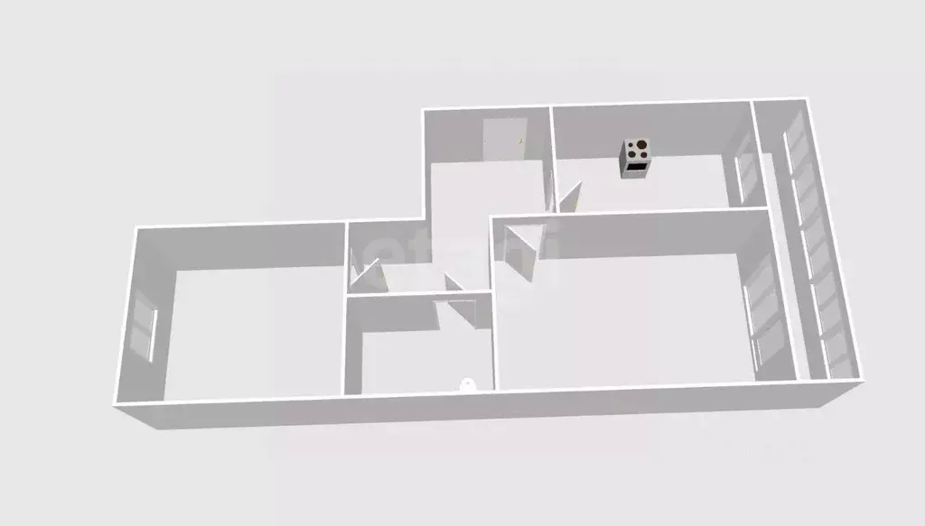 2-к кв. Сахалинская область, Макаров Макаровский район, Ленинградская ... - Фото 1