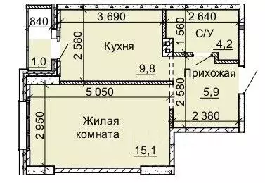 1-к кв. Новосибирская область, Новосибирск Юбилейный мкр, ул. ... - Фото 0