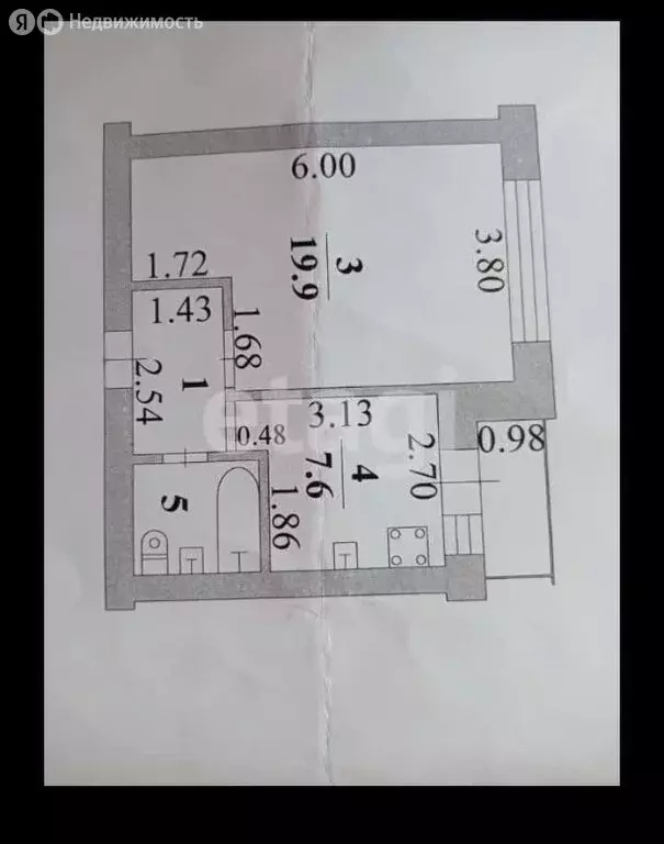 1-комнатная квартира: Липецк, микрорайон Сырский Рудник, улица ... - Фото 0