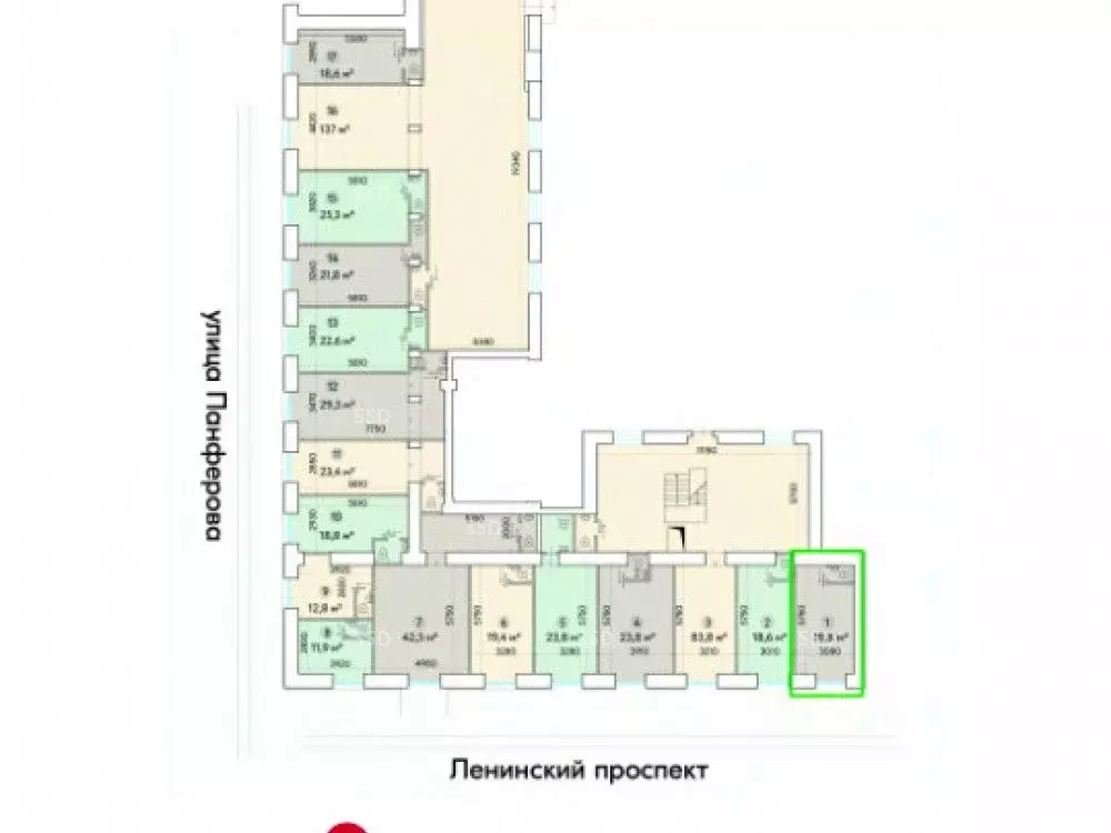 Торговая площадь в Москва Ленинский просп., 81/2 (19 м) - Фото 2