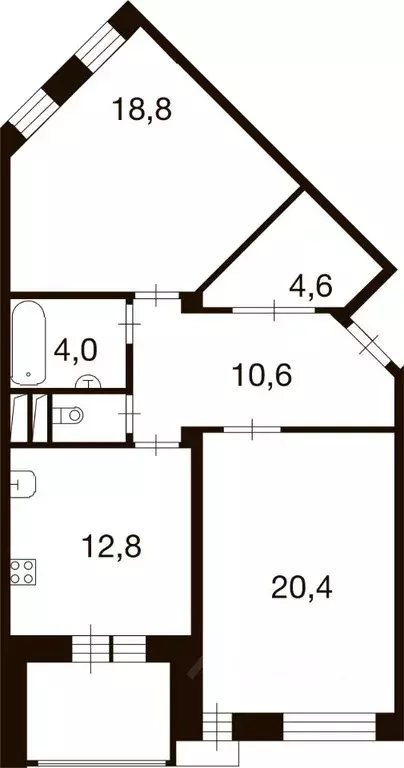 2-к кв. Москва д. Ивановское, ул. Семена Гордого, 5 (72.8 м) - Фото 0