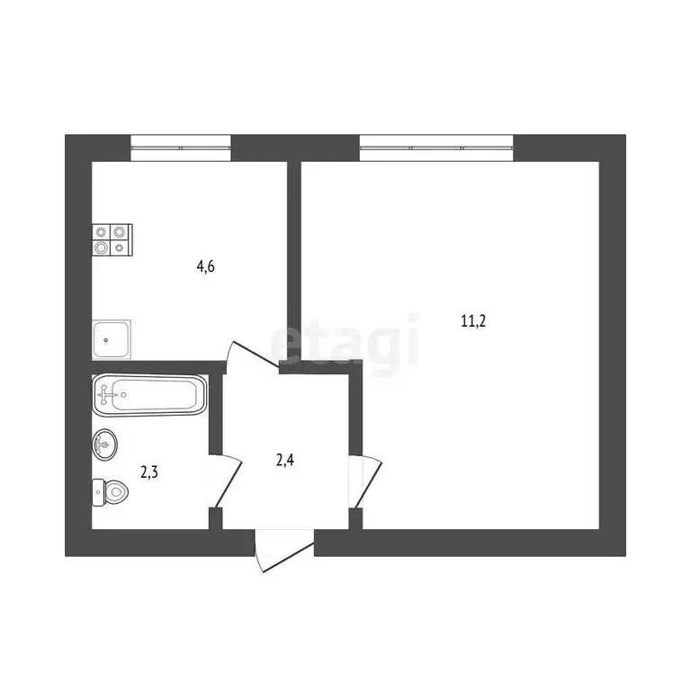 1-комнатная квартира: Саранск, улица Веселовского, 16 (20.7 м) - Фото 1