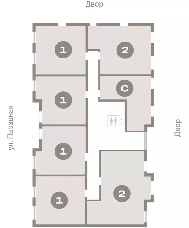 1-комнатная квартира: городской посёлок Новоселье, ЖК Брусника (44.34 ... - Фото 2