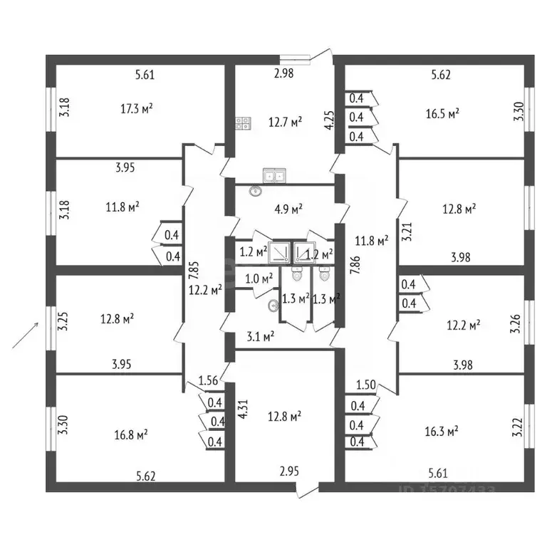 Комната Санкт-Петербург просп. Солидарности, 29К1 (12.8 м) - Фото 2