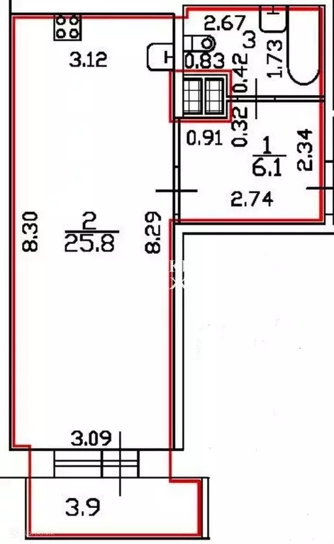 Продаётся 1-к квартира, 36.2 м - Фото 1