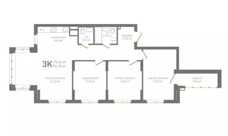 3-к кв. Нижегородская область, Нижний Новгород 2-я Оранжерейная ул., 2 ... - Фото 1