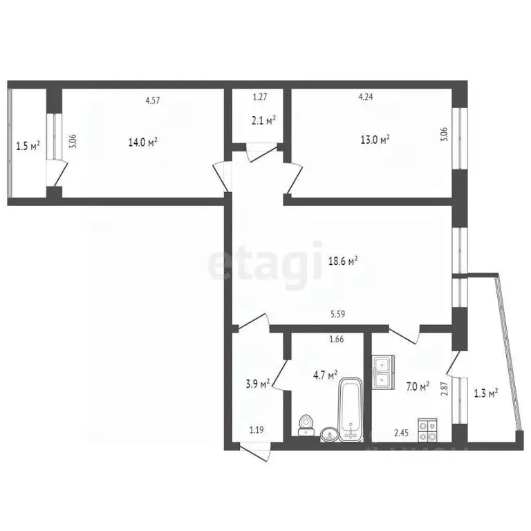 3-к кв. Мордовия, Саранск просп. 70 лет Октября, 61с2 (64.0 м) - Фото 1